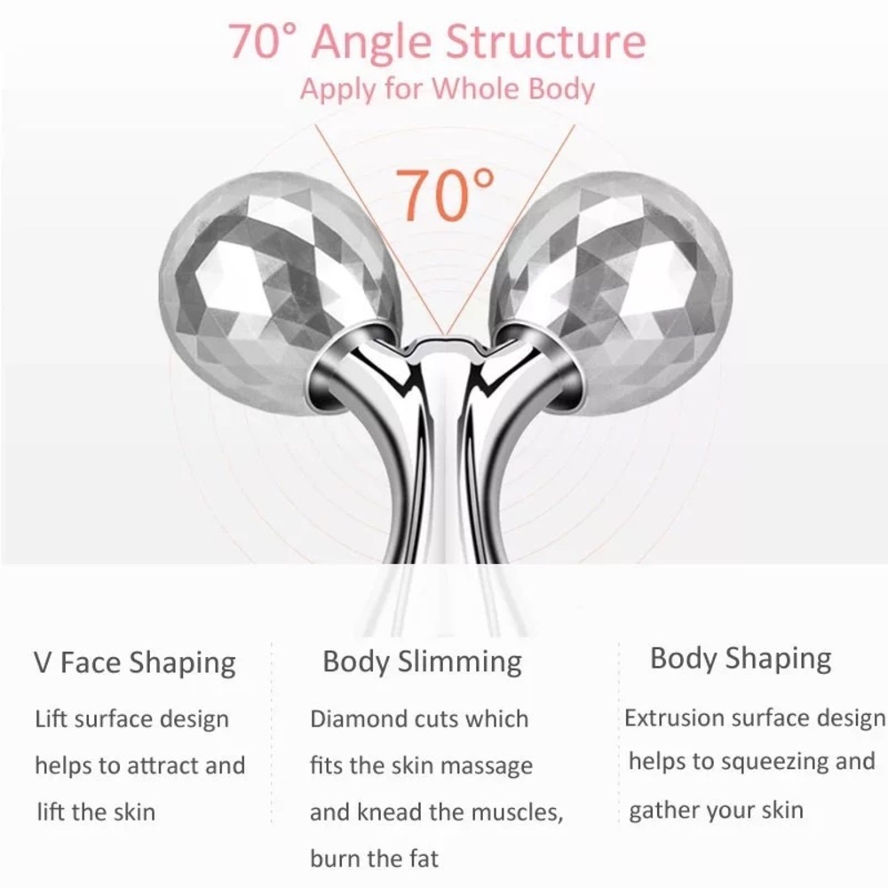3D Roller Face-Shaping Tool Beauty Instrument Manual Massager Small V Face - Picture 4 of 5